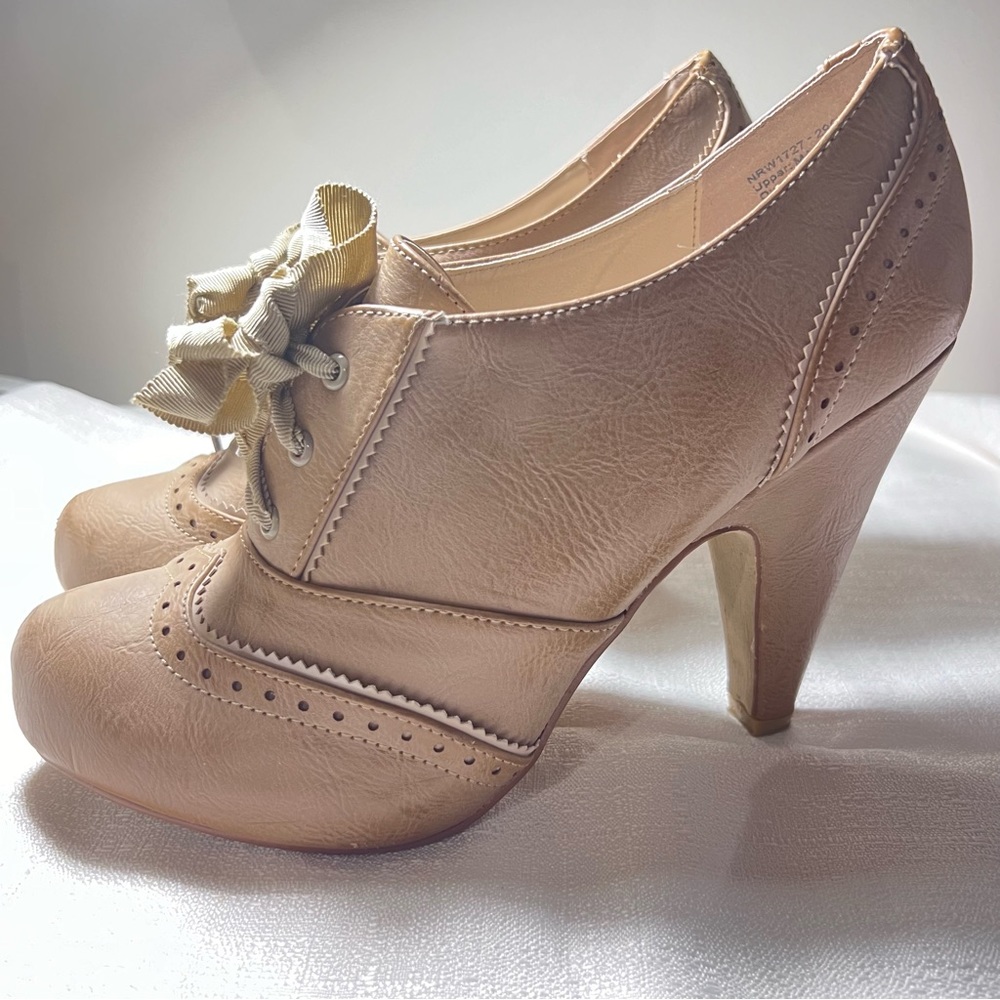 Not Rated Tan Laced Booties Woman’s Size 9